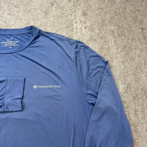 Vineyard Vines Performance T-Shirt Men XL Blue Long Sleeve Stretch Boat B169 - Picture 3 of 14